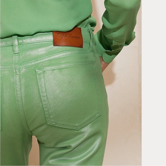 Ralph Lauren Collection 400 Matchstick Foiled Jean in Summer Pink - Picture 4 of 16